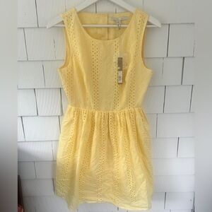 Lauren Conrad | LC•  Yellow Eyelet Dress- size 8